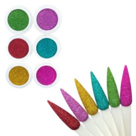 Colección Holograma Glitter Clásica 6 piezas