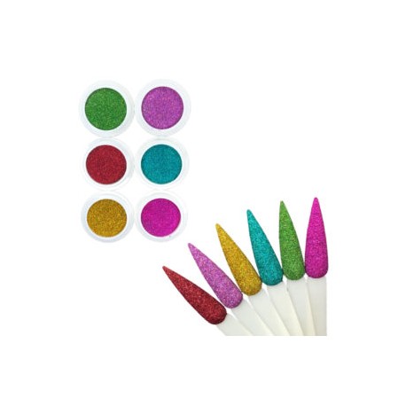 Colección Holograma Glitter Clásica 6 piezas