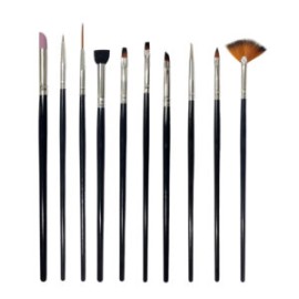 Set Pinceles Nail Art 10 piezas