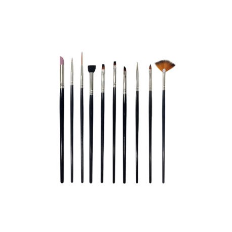 Set Pinceles Nail Art 10 piezas