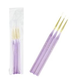 Set pincel liner morado clear 3pz