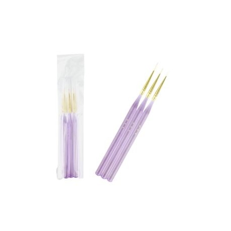 Set pincel liner morado clear 3pz