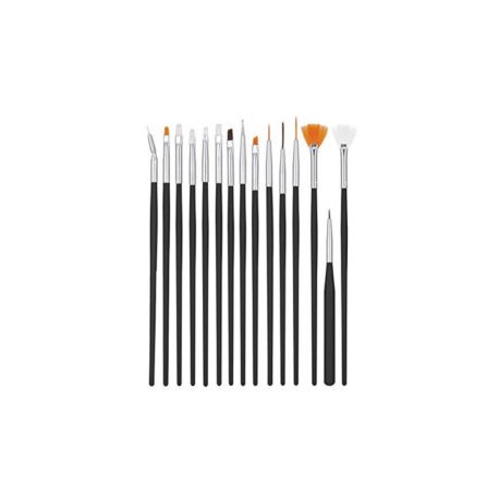 Set de pinceles Nail Art 15 piezas