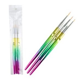 Set pinceles arcoiris 3pz