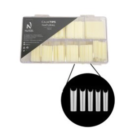 Caja de tips curva C XL 400 piezas