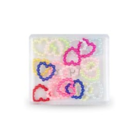 Set corazones de perla