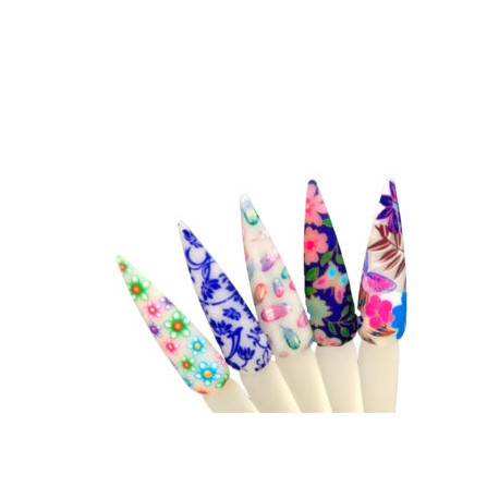 Japanese Flowers Set Foil